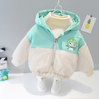 

Fashion Hooded Outfits Baby Boy Coats Toddler Patchwork Jackets Short Style Trench Coat for 1 2 3 4 Years Children Outwear