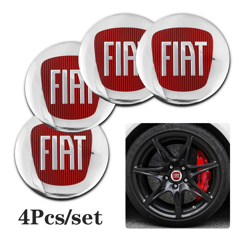4Pcs Car Wheel Center Hub Caps Badge Decal For Fiat 500 Panda FR Punto Abarth Stilo Ducato Palio Bravo Pondo Tipo Viaggio Doblo |