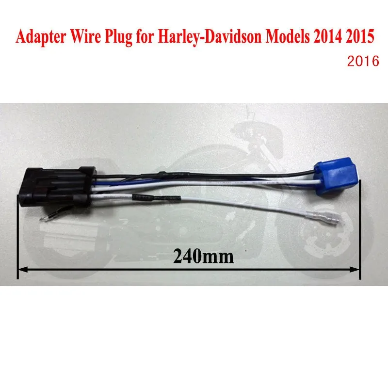 H4 Daymaker LED Headlight Adapter Wire Plug for Harley Touring Models 2014 2015 cc2014