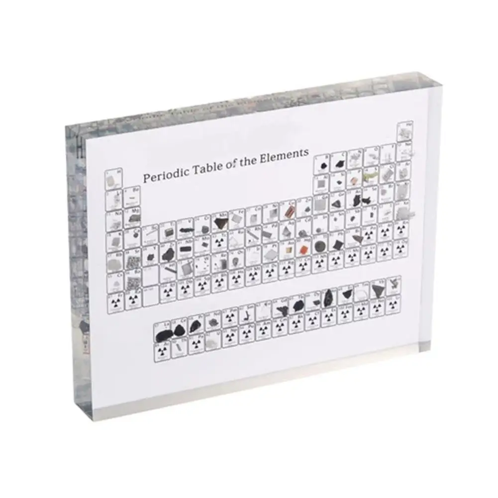 

Acrylic Periodic Table Showing Children's Education School Day Teacher Birthday Gift Cycle Table Display With Real Elements