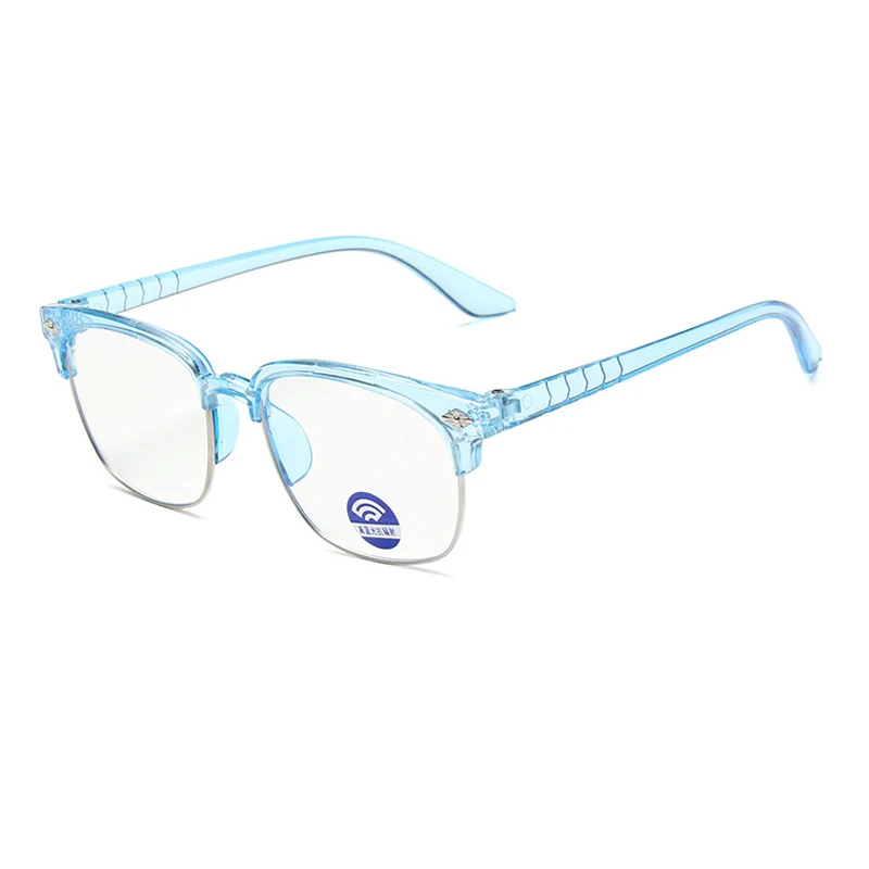 Синий светильник, блокирующие детские очки, оптическая оправа для мальчиков и девочек, квадратные компьютерные прозрачные антибликовые очки UV400 - Цвет оправы: TR Blue