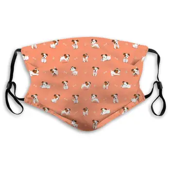 

Cartoon Jack Russell Terrier Printed Dust Mouth Mask With Replaceable Filter, Reusable Breathable Mask For Women And Men