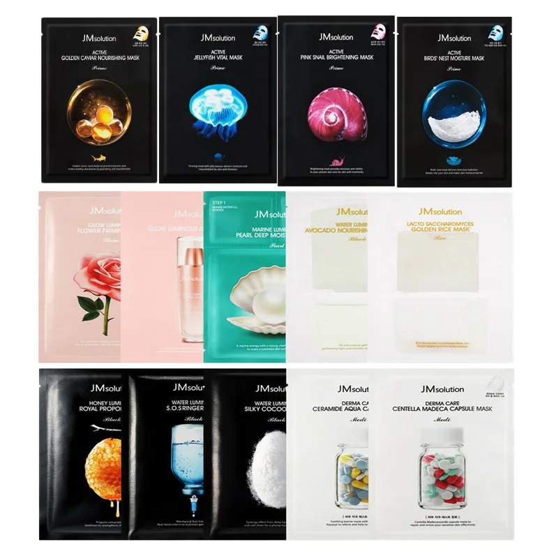 JM Solution Water Luminous Mask 1pcs Mizon Facial Hyaluronic Acid Face Snail Collagen Moisturizing Whitening DJ | Красота и здоровье
