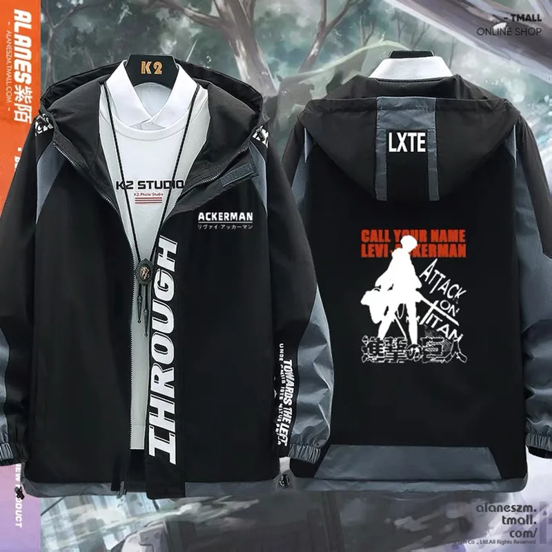 

Attack On Titan Levi Ackerman Cosplay Costume Long Sleeve Fashion Jacket Coat Clothes Unisex Hoodie Zipper Hooded Sweatshirt New