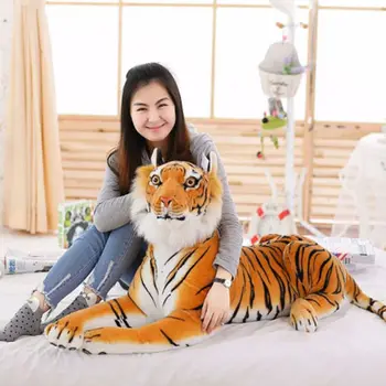 

Soft Stuffed Sumatran Tiger Plush Toy Pillow Cartoon Animal Large Pattern Kawaii Doll Cotton Toys K92D