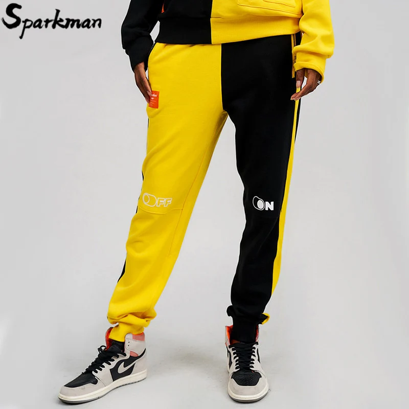 

2019 Harajuku Joggers Sweatpants Men Hip Hop Pants Retro Color Block Patchwork Streetwear Track Sweat Pant Cotton Harem Trousers