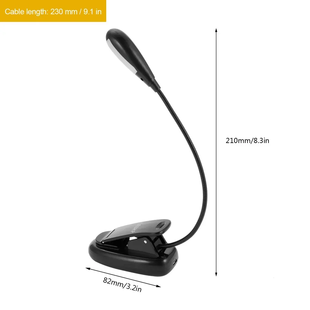 Icoco Leshp Rechargeable 4led Book Music Light Flexible Clip Table Lamp Dimmable Adjustable Goose Neck Built In 1000mah Battery Desk Lamps Aliexpress
