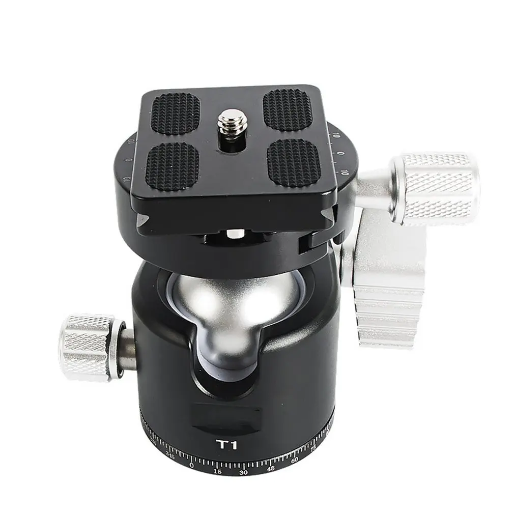 T1 Tripod head panoramic photo ballhead low profile compact ball head CNC machining built ball mount for camera