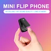 Small Mini flip mobile phones Russian push button telephone Bluetooth dialer clamshell unlocked cheap cell phone without camera 3