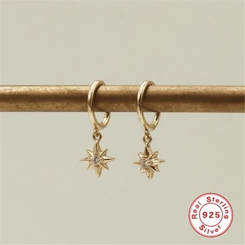 

Star CZ S925 Sliver Stainless Steel Hoop Earrings Round Earring Ear Jewlery for Women Kids Gifts