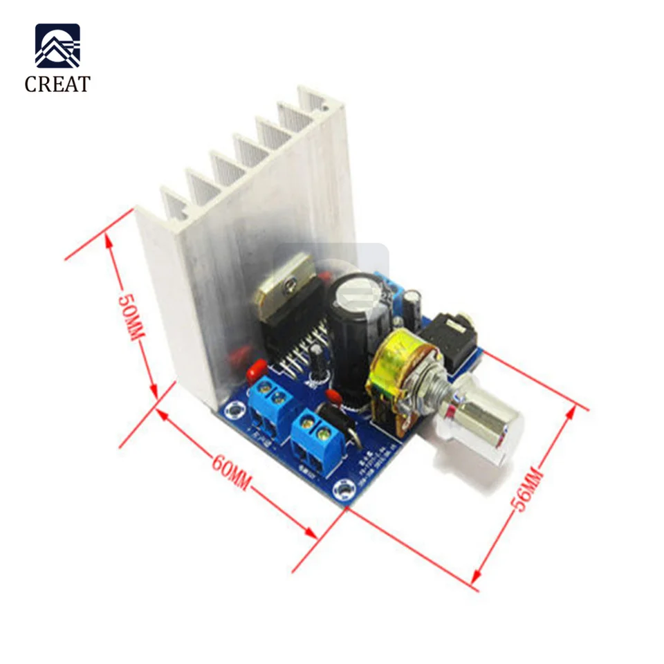 Scheda Amplificatrice Stereo TDA7377 2.0 - 35W+35W DC 12V Per Altoparlanti Fai-da-te - 4