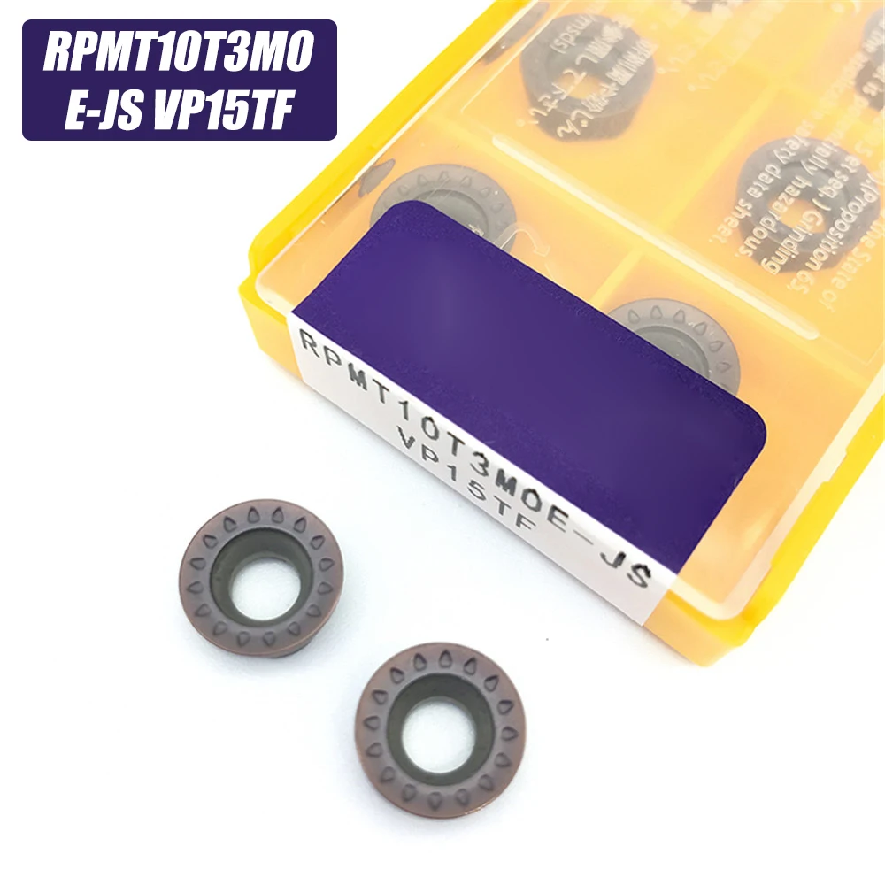 20 шт. RPMT10T3MO E JS VP15TF карбидные вставки для лица фрезерный токарный инструмент RPMT 10T3MOE JS токарные инструменты фреза инструмент с ЧПУ
