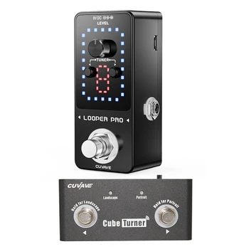 

CUVAVE LOOPER PRO Advanced Guitar Loop Pedal Guitar Parts Effects Pedal 9 Loops Unlimited Overdubs Built-in Tuner Function