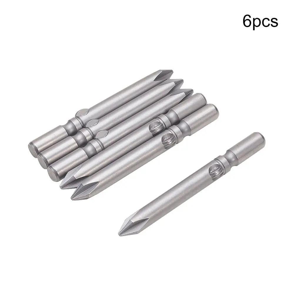 5/6/8 шт. 1.6PH00 2.5PH0 2PH0 6PH1 отвертка Philips Bits S2 перекрестные головы 60 мм Длина 5/6 мм Диаметр Круглый хвостовик магнитные Биты