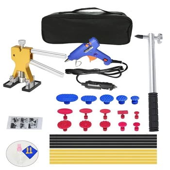 

32 Pcs/Set 12V Glue-Gun Metal Dent Lifter-Glue Puller Tab Car Body Hair Removal Paintless Car Paintless Dent Repair Hail Removal