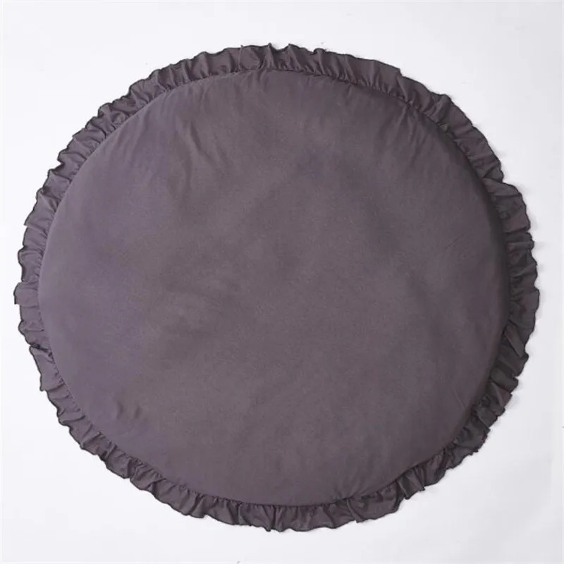 dark gray 100 см скандинавские круглые детские игровые коврики хлопковый Детский ковер для гостиной мягкий ползающий детский коврик игровой коврик для младенцев - Цвет: dark gray