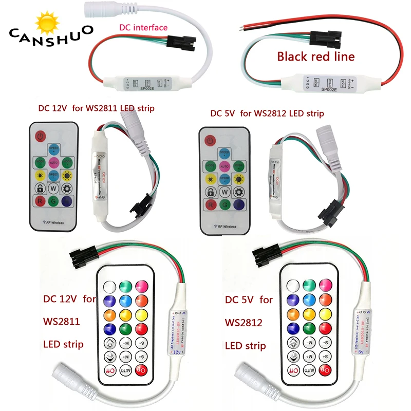 

RGB Controller Mini 3key RF 14key 21key Remote Control for WS2811 SK6812 WS2812B WS2813 6803 1903 Led Pixel Strip Light