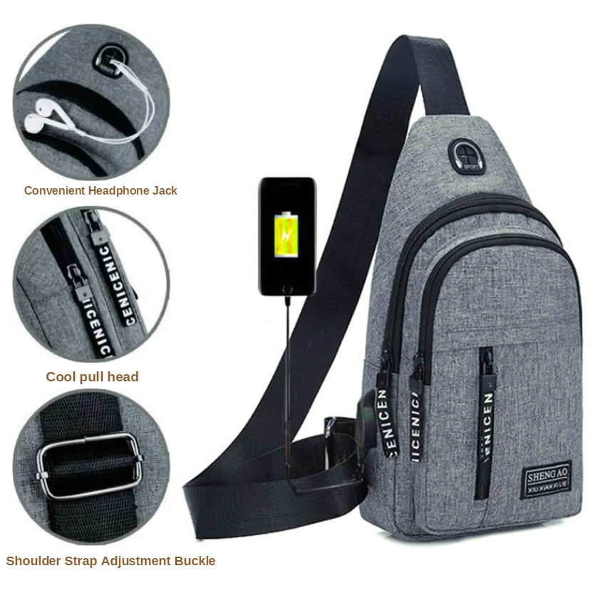 

Gym Bag Pack Men's Backpack 2019 New Nylon Canvas Chest Pack Casual Sports Travel Shoulder Messenger Bag New Arrival