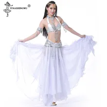 Женский костюм для танца живота, новые наборы для танца живота, одежда, раздельная юбка, пояс для танца живота, бюстгальтер, блестки, алмаз, для танца живота, для сцены