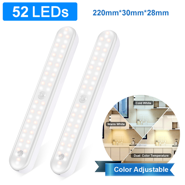 Sensor Light Wireless Night Light LED Lamp USB Rechargeable Night Lamp Nightlight for Kitchen Backlight For Cabinets