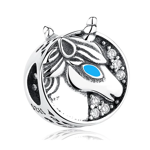 925 пробы, серебряные подвески, бусины, подходят к оригиналу Pandora, очаровательный браслет, божья коровка, кошка, собака, бусины Минни, для рукоделия, для изготовления женских ювелирных изделий - Цвет: PY1746