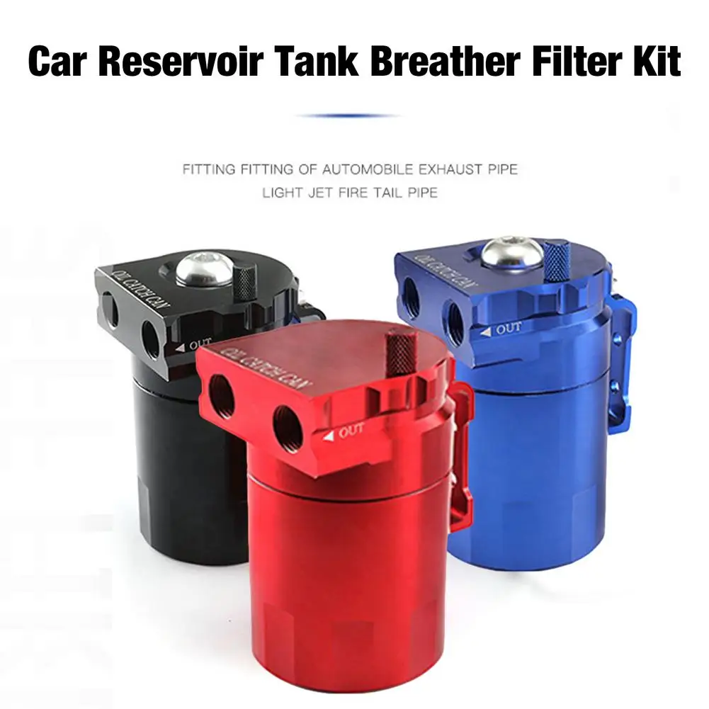 Oil Catch Can Baffled Aluminum Reservoir Tank Universal Breather Filter Kit Car Accessories | Автомобили и мотоциклы