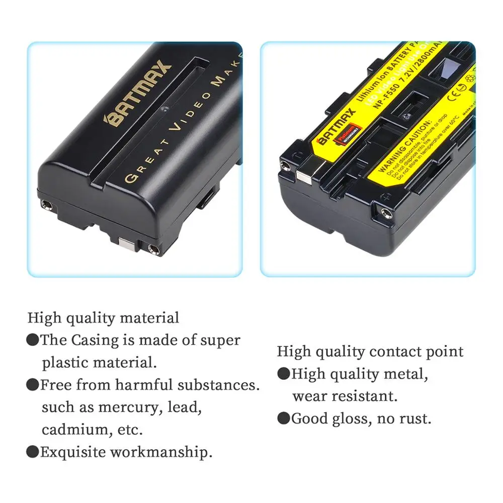 Rechargeable Battery 2600mAh + Charger for Video LED Light