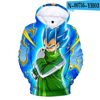 

2019 Hot Sweatshirt Anime Dragon Ball Z 3D Hoodies Men/Women Fashion Harajuku Style 3D Hooded Streetwear Popular 3D Hoodie top