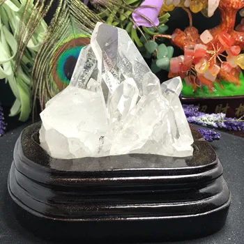 

Natural transparent crystal cluster furniture