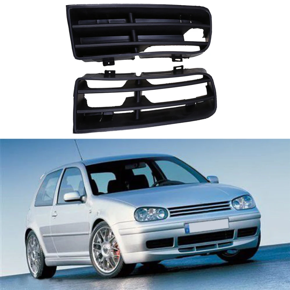 

2pcs L&R Side Grille Car Front Lower Bumper Fog Light Insert Grilles for GOLF MK4 1998 1999 2000 2001 2002 2003 2004