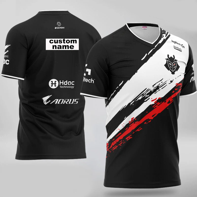 2021 G2 German E-Sports New Sports Uniform G2 National Team Jersey G2 Team T-Shirt League of Legends T-shirt Game 3D Jersey