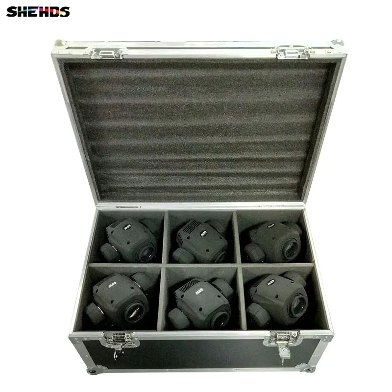 

6pcs Mini Spot 60W LED Moving Head Light with Flight Case Spot Light Wash Moving Head Gobos&Color Plate Disco DJs Equipment