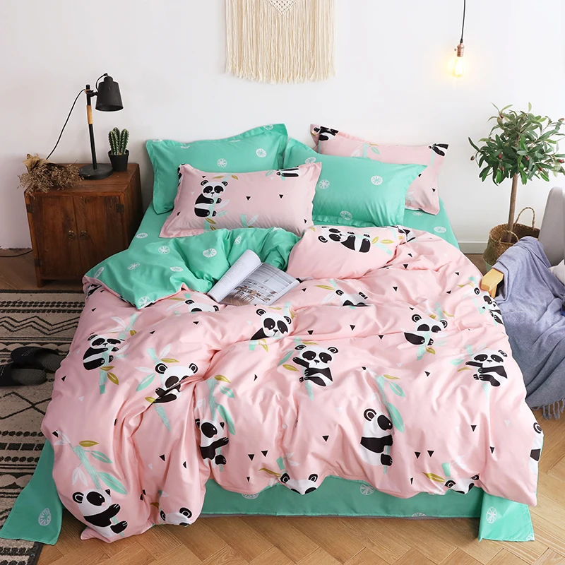 Panda Printing Bedding Set 2pcs 3pcs 4pcs Duvet Cover Set 1 Quilt Cover 1 Flat Sheet