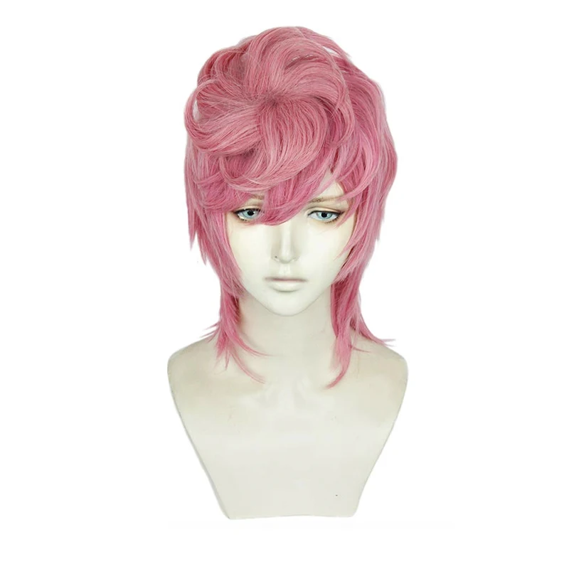 Anime Comic Jojo’s Bizarre Adventure Cosplay Wigs Trish Una Cosplay Wig Synthetic Wig Cosplay Accessories Pink Women Girls Hairs
