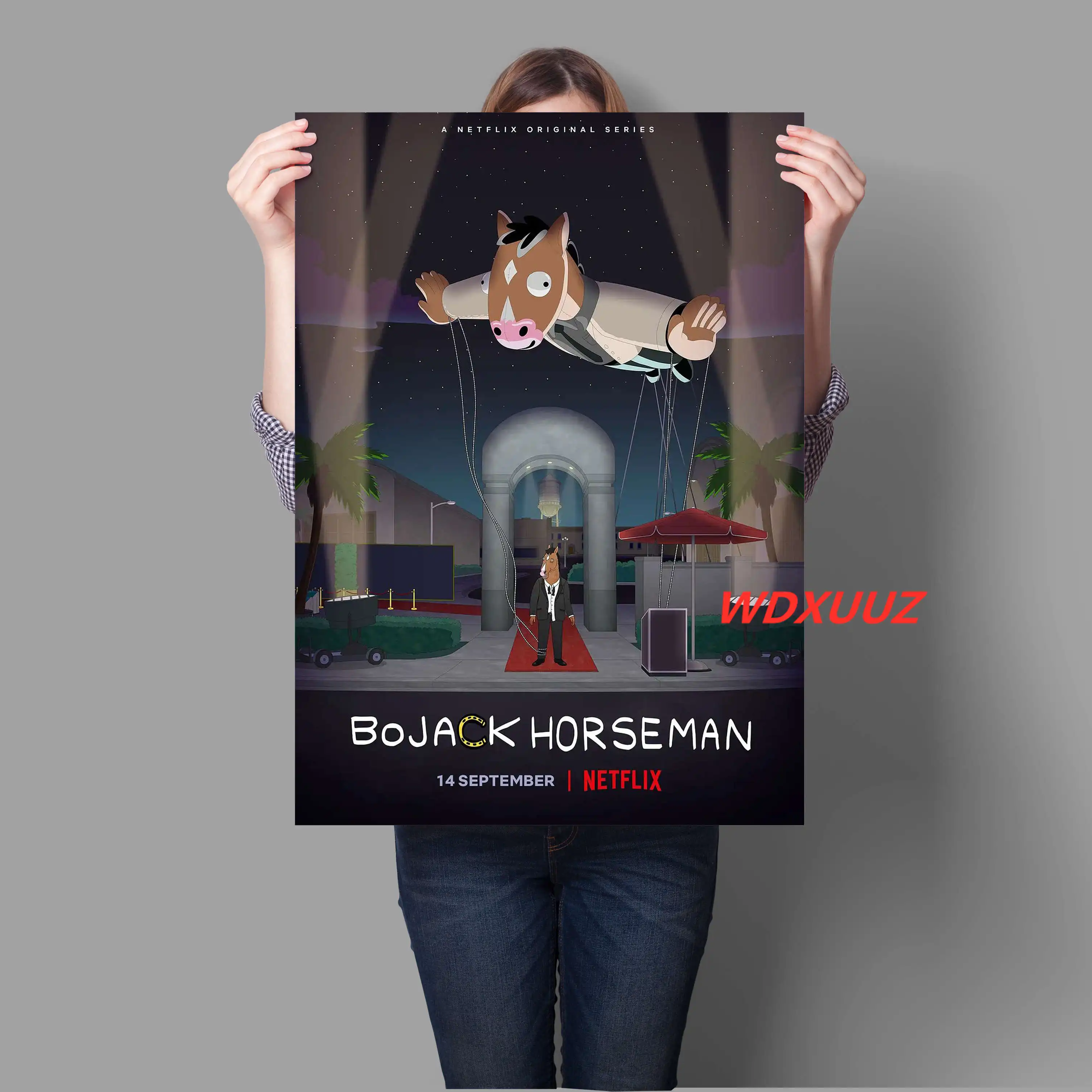 Американская Популярная комедия мультфильм BoJack всадник винтажная Акварельная картина для украшения дома Художественный Декор настенное искусство o822 - Цвет: 13