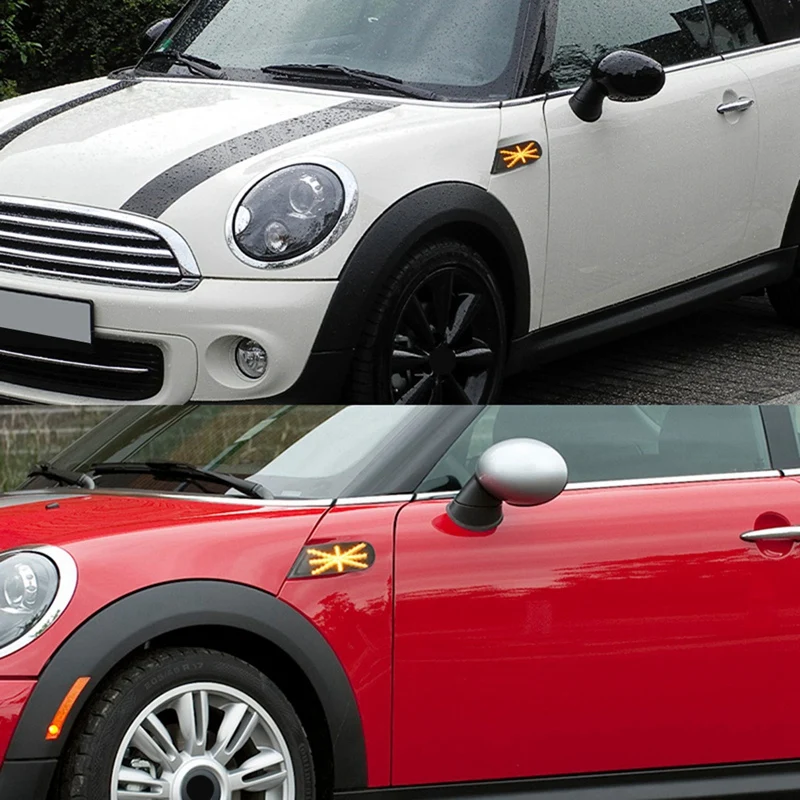 Для Mini Cooper R55 R56 R57 R58 R59 автомобильный динамический мигающий боковой маркер светодиодный указатель поворота Автомобильные наклейки