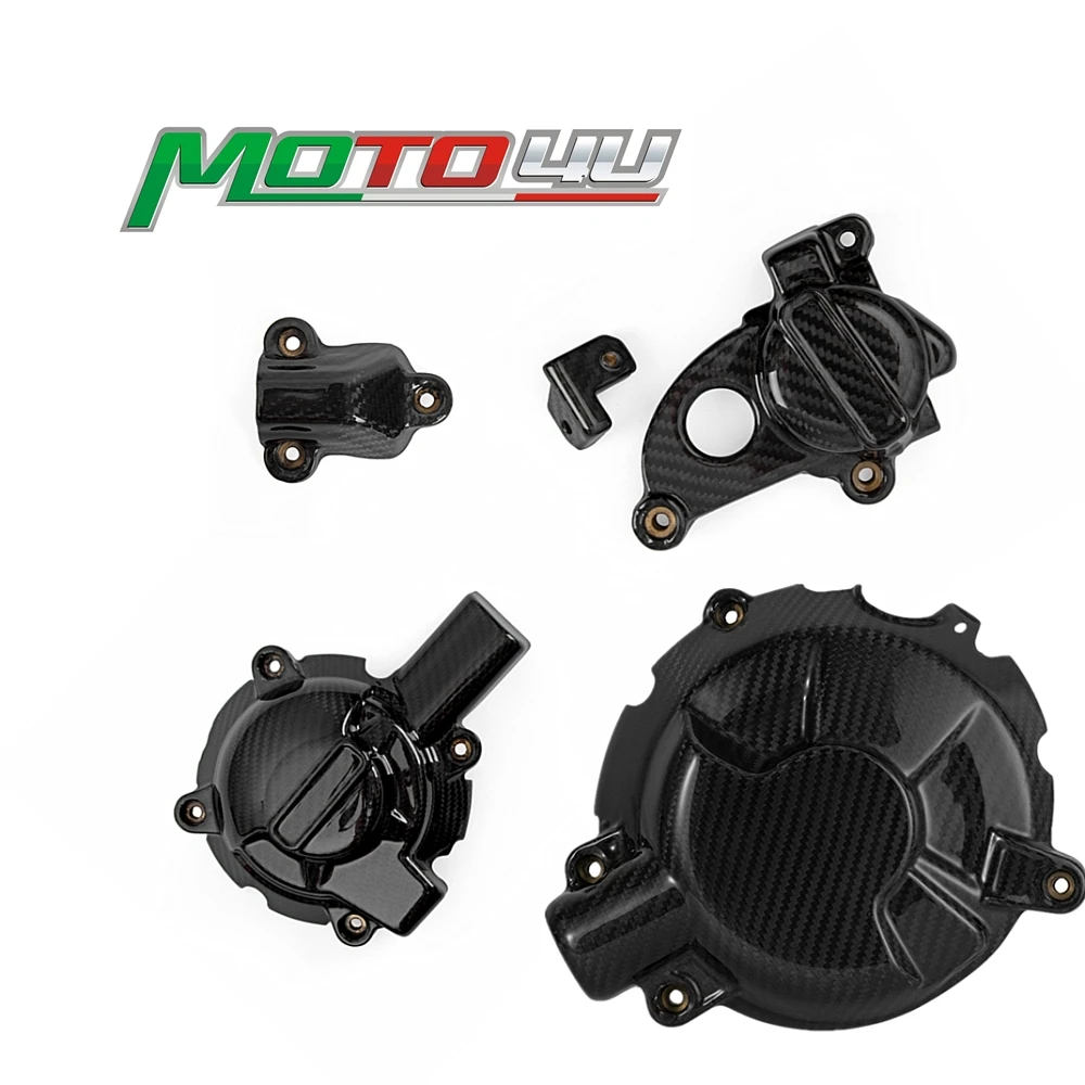 RealCarbonFiber4PCSMotorcycleEngineCoverSetProtectioncovers