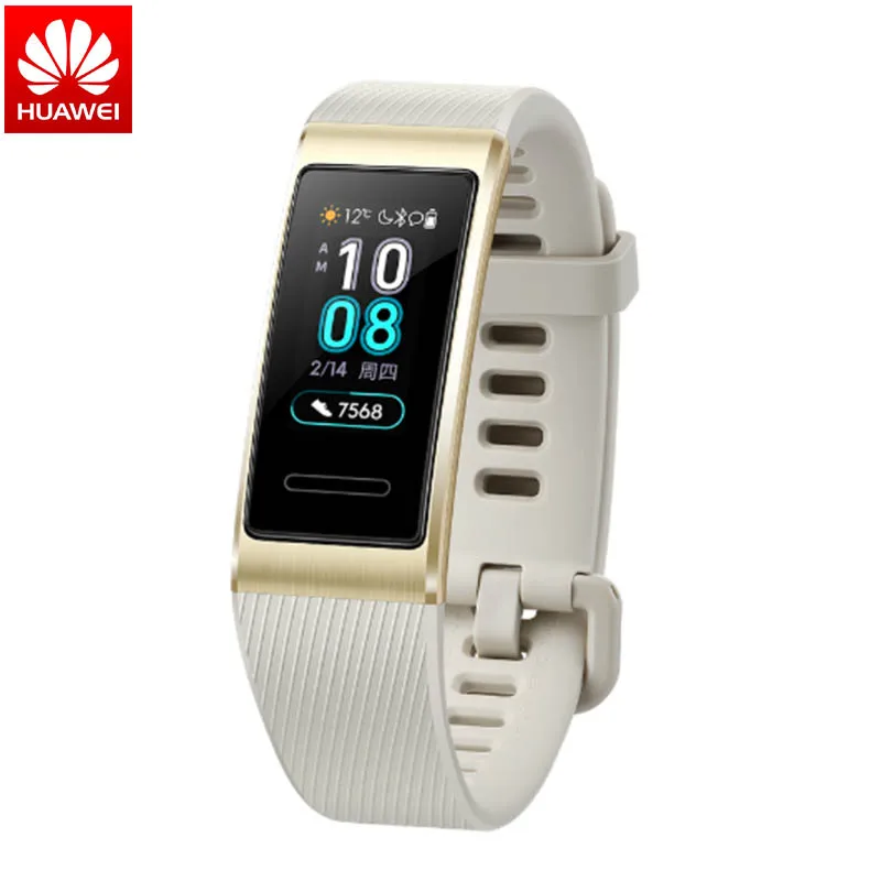 

Original Huawei Band 3 Pro GPS Smart Bracelet Metal Amoled 0.95' Full Color Touch Screen Swimming Stroke Heart Rate Sensor Brace