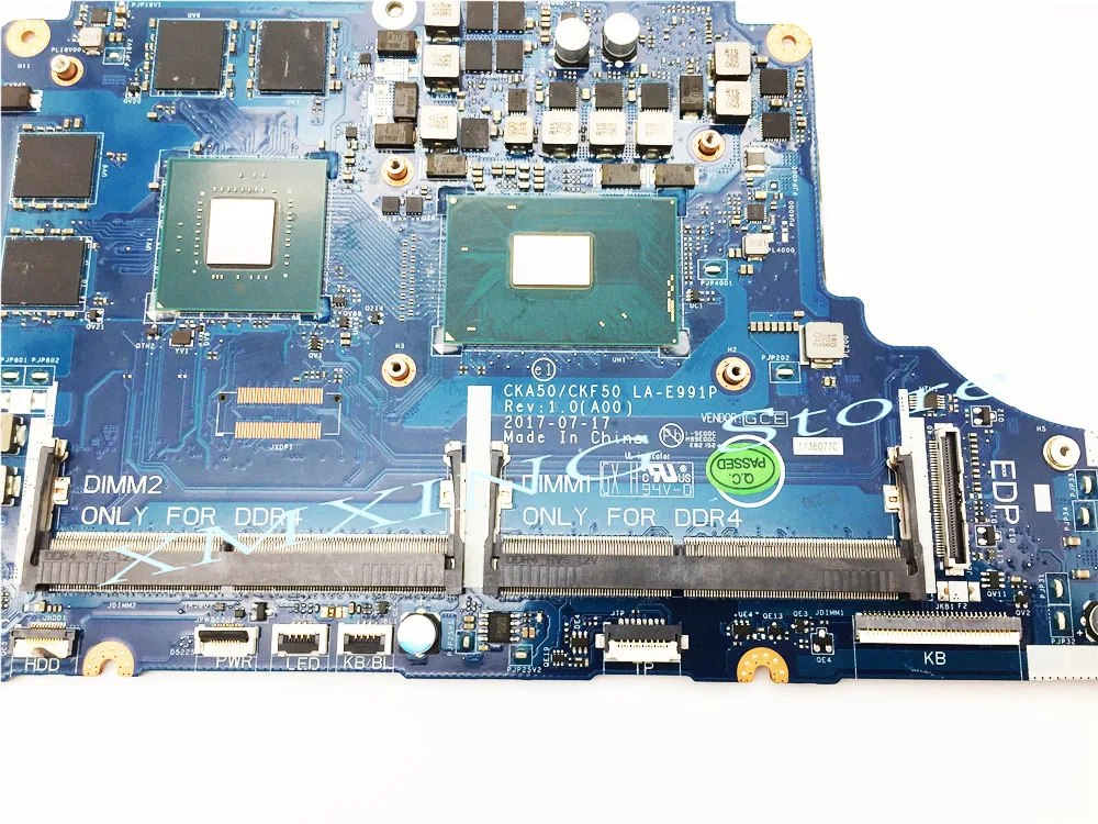 Fulcol для Dell Inspiron 7577 Материнская плата ноутбука I5-7300HQ GTX1050 LA-E991P CN-0CPHC8 CN-0JVVKJ протестированная работа
