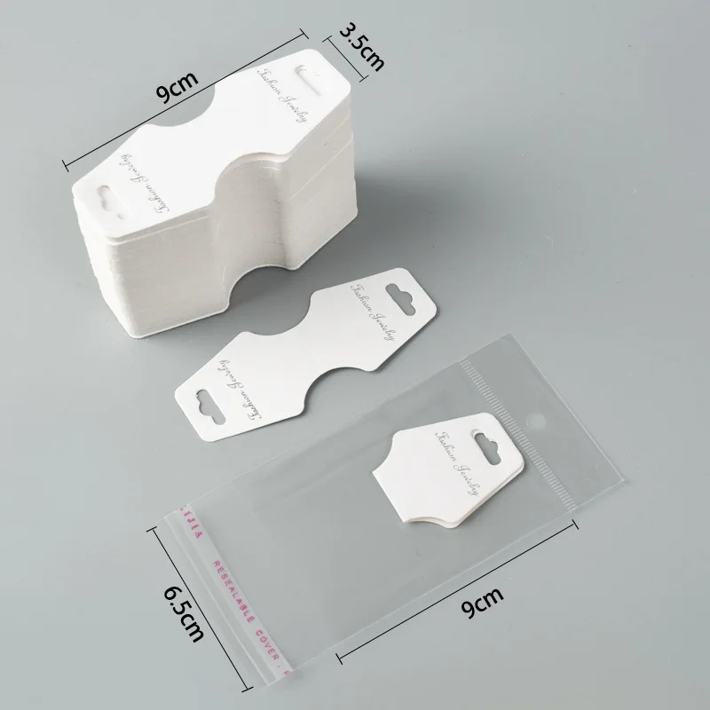 30pcs Earrings Paper Card for Bracelet Necklace Hairband Ear Studs DIY Jewelry Display Package Card Handmade 5x5/6x6/5x9/8x8cm