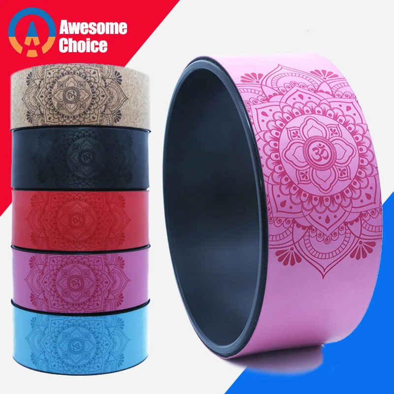 

TPE Yoga Circles with Zen Mark Professional Pilates Wheel Waist Shape Bodybuilding ABS Gym Workout Yoga Wheel Back Training Tool