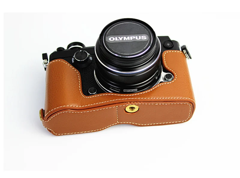 Чехол из натуральной кожи для Olympus PEN F PEN-F, защитный чехол с отверстием для батареи