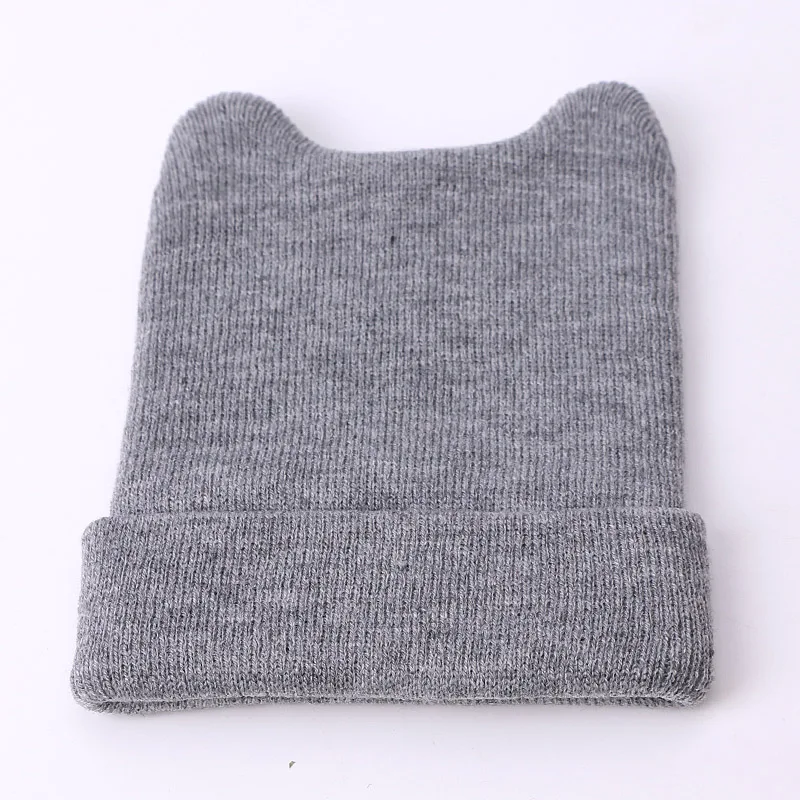 Весна, Осень, Зима, детская шапка, вязаная, одноцветная, Skullies Beanies, хлопковая шапка, милая детская теплая вязаная фетровая шапка для мальчиков и девочек