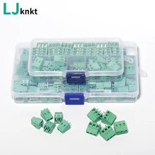 2pin 3pin parafuso tipo pcb bloco terminal 5mm placa de circuito de espaçamento conector stitchable 22-14awg