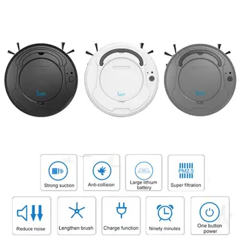 

Hot 1800Pa Multifunctional Smart Floor Cleaner 3-In-1 Auto Rechargeable Smart Sweeping Robot Anti-drop Sweeping Vacuum Cleaner