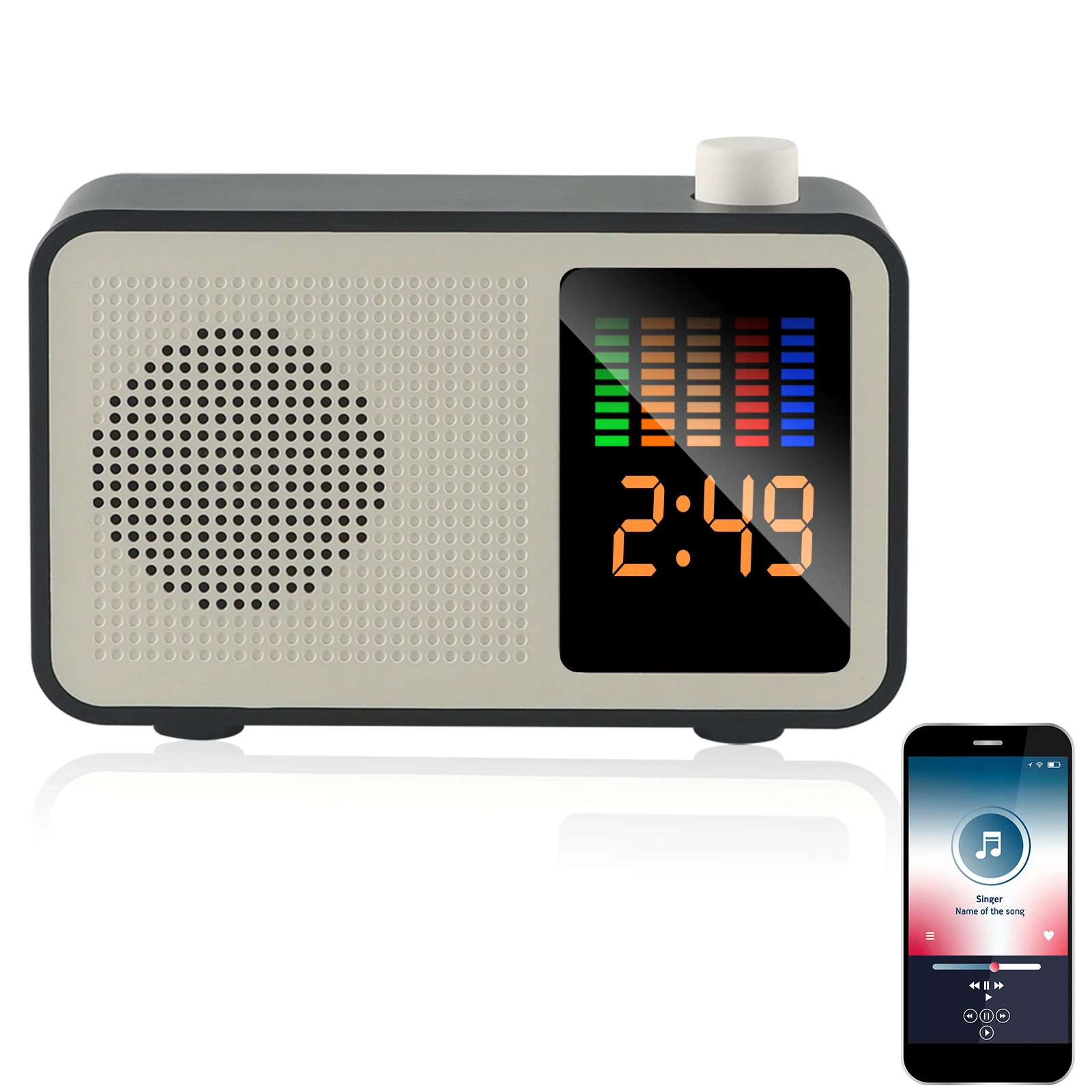 CHUYI Wireless Bluetooth 5.0 Speaker Cool Black With Monitor For FM Radio |