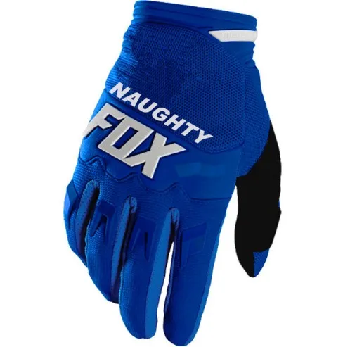 Синий NAUGHTY FOX MX ATV moto cross racing перчатки guantes горный Dirtbike велосипедные спортивные перчатки moto rbike moto rcycle перчатки luvas moto - Цвет: Синий