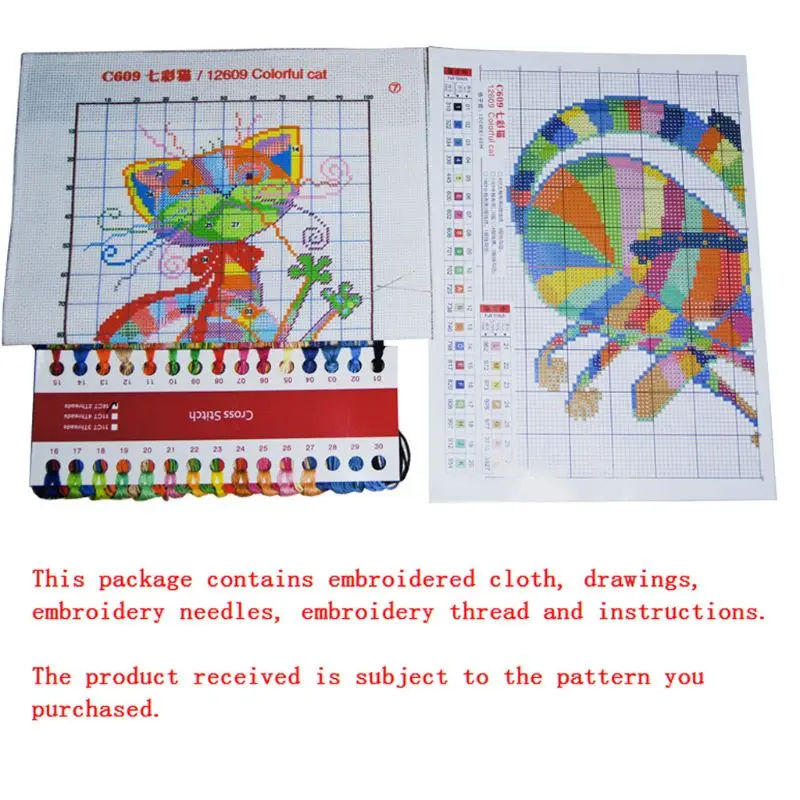 Cartoon DIY Handmade Needlework Counted 14CT Printed Cross Stitch Embroidery Kit Set Home Decoration Q6PE