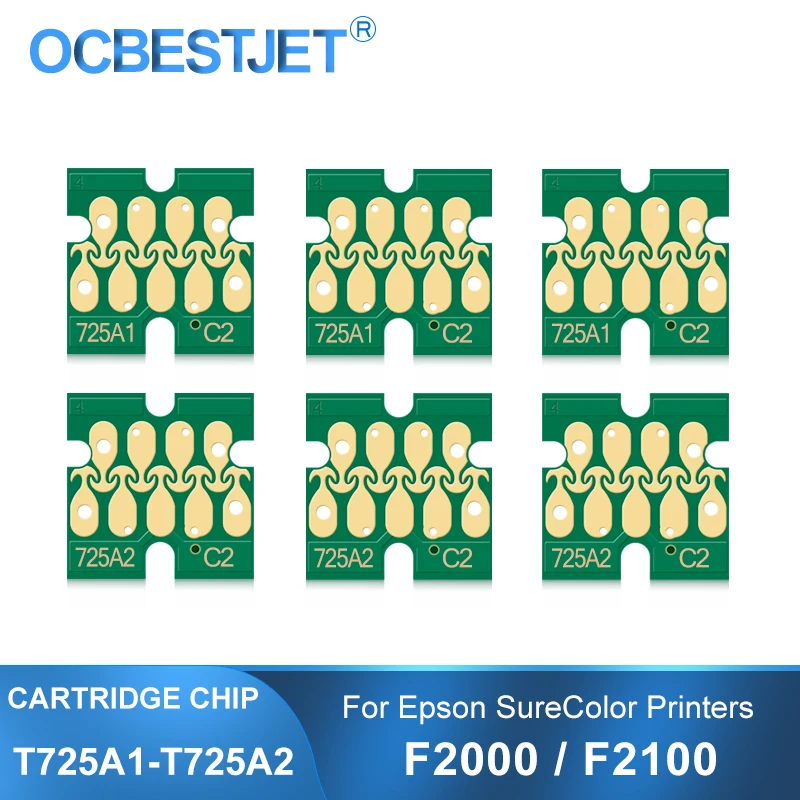 New Upgrade T725A White Ink Cartridge Chip For Epson SureColor F2000 F2100 SC F2000 SC F2100 