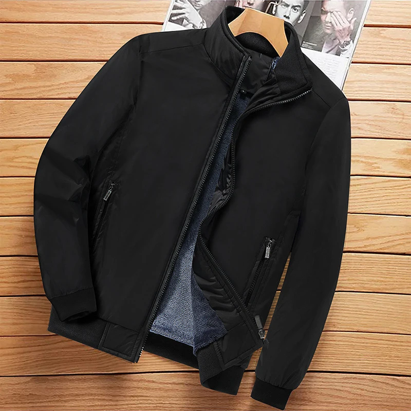 

DIMUSI Winter Men's Business Jackets Casual Male Outwear Loose Fleece Warm Jacket New Man Zipper Windbreaker Coats Clothing